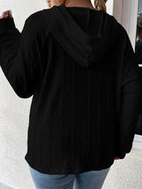 Full Size Drawstring Long Sleeve Hoodie - V.I.P Digital Presence