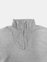 Full Size Quarter Zip Long Sleeve Top - V.I.P Digital Presence