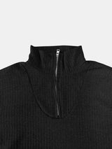 Full Size Quarter Zip Long Sleeve Top - V.I.P Digital Presence