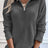 Full Size Quarter Zip Long Sleeve Top - V.I.P Digital Presence
