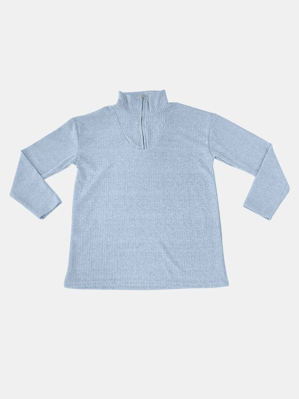 Full Size Quarter Zip Long Sleeve Top - V.I.P Digital Presence