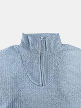 Full Size Quarter Zip Long Sleeve Top - V.I.P Digital Presence