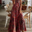 Full Size Smocked Printed V-Neck Short Sleeve Dress - V.I.P Digital Presence
