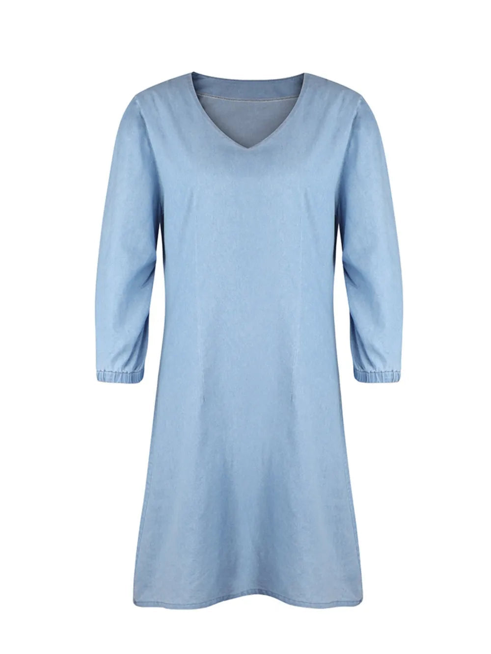 Full Size V-Neck Half Sleeve Dress - V.I.P Digital Presence