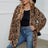 Fuzzy Leopard Hooded Long Sleeve Jacket - V.I.P Digital Presence