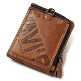 Genuine Cowhide Men's Short Wallet Fashion Casual Zipper Wallet Open Multifunctional Coin Purse - V.I.P Digital Presence