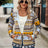 Geometric Zip Up Long Sleeve Hooded Jacket - V.I.P Digital Presence