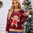 Gingerbread man pattern long sleeved pullover sweater - V.I.P Digital Presence