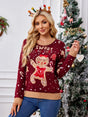 Gingerbread man pattern long sleeved pullover sweater - V.I.P Digital Presence