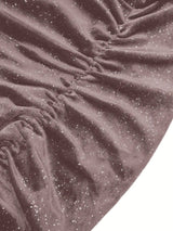 Glitter Ruched Cowl Neck Wrap Dress - V.I.P Digital Presence