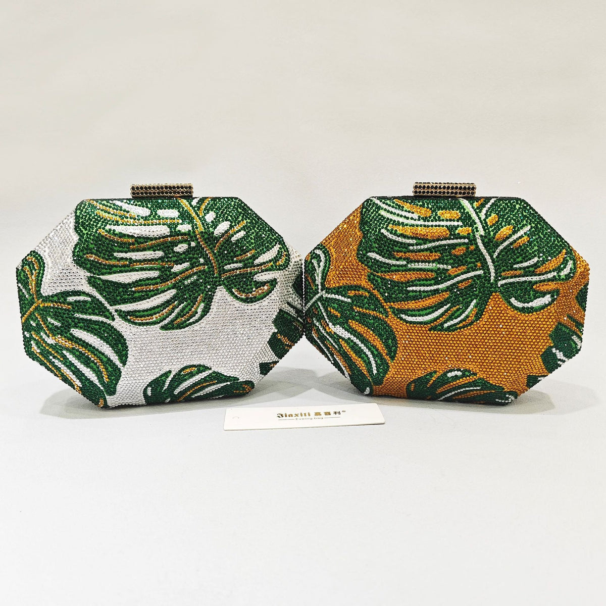 Green Leaf Hot Diamond Bag Dinner Handheld Bag Chain - V.I.P Digital Presence