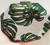 Green Leaf Hot Diamond Bag Dinner Handheld Bag Chain - V.I.P Digital Presence
