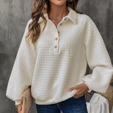 Half Button Long Sleeve Sweatshirt - V.I.P Digital Presence