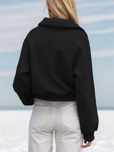 Half Zip Long Sleeve Sweatshirt - V.I.P Digital Presence
