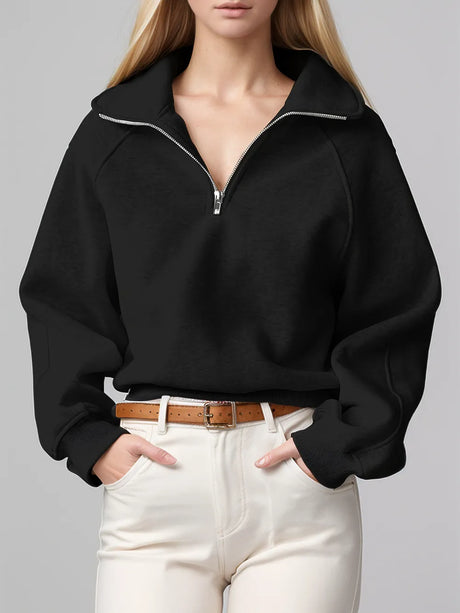Half Zip Long Sleeve Sweatshirt - V.I.P Digital Presence