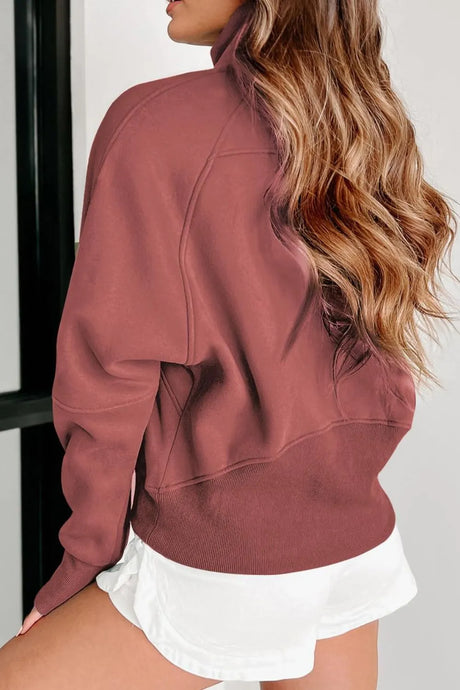 Half Zip Long Sleeve Sweatshirt - V.I.P Digital Presence