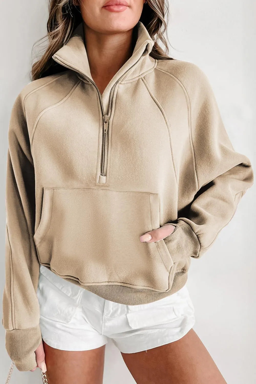 Half Zip Long Sleeve Sweatshirt - V.I.P Digital Presence