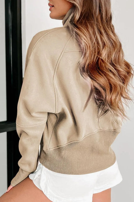 Half Zip Long Sleeve Sweatshirt - V.I.P Digital Presence