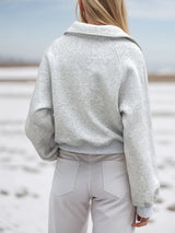 Half Zip Long Sleeve Sweatshirt - V.I.P Digital Presence