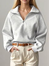 Half Zip Long Sleeve Sweatshirt - V.I.P Digital Presence