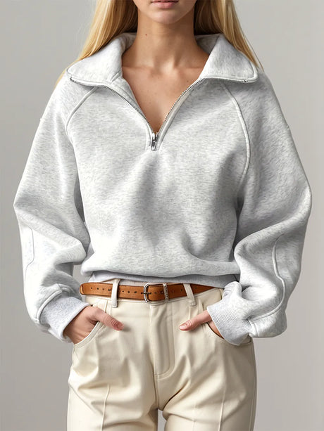 Half Zip Long Sleeve Sweatshirt - V.I.P Digital Presence