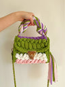 Hand woven bag crochet bag shoulder bag women's Fried Dough Twists portable tassel bag - V.I.P Digital Presence