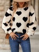 Heart Dropped Shoulder Sweatshirt - V.I.P Digital Presence