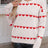 Heart Round Neck Long Sleeve Sweater - V.I.P Digital Presence