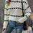 Heart Round Neck Long Sleeve Sweater - V.I.P Digital Presence