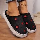 Heart Round Toe Flat Slippers - V.I.P Digital Presence