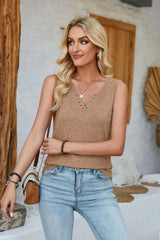 Heathered Notched Wide Strap Tank - V.I.P Digital Presence