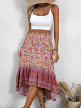 High-Low Elastic Waist Skirt - V.I.P Digital Presence