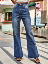 High Rise Bootcut Jeans with Pockets - V.I.P Digital Presence