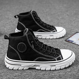 High top canvas shoes Korean style trendy sports and leisure shoes fashionable trendy shoes student board shoes - V.I.P Digital Presence