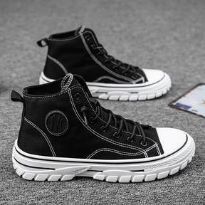 High top canvas shoes Korean style trendy sports and leisure shoes fashionable trendy shoes student board shoes - V.I.P Digital Presence