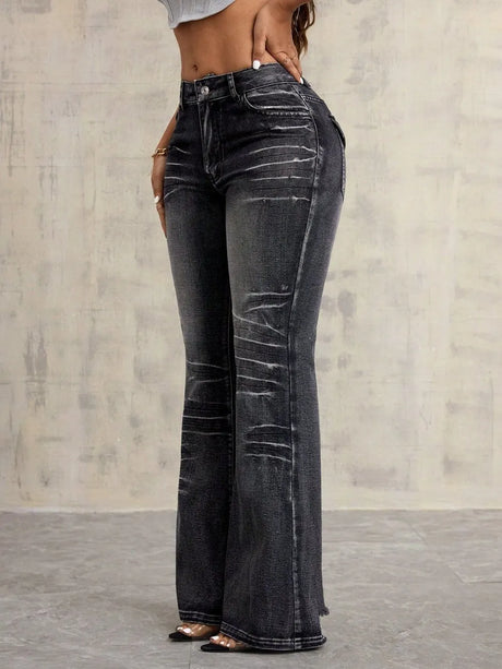 High Waist Bootcut Jeans - V.I.P Digital Presence