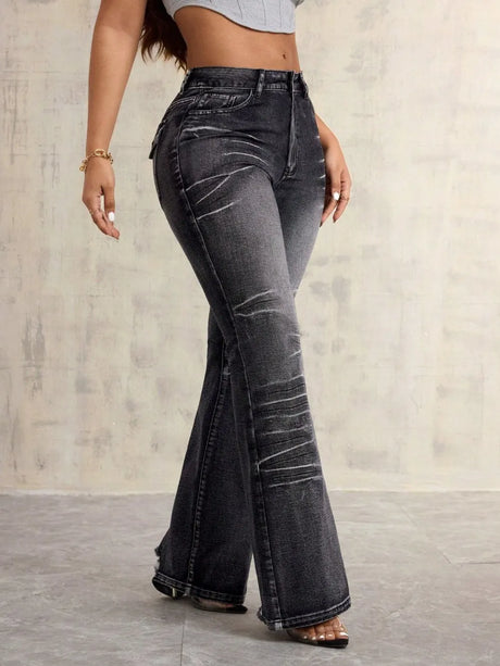 High Waist Bootcut Jeans - V.I.P Digital Presence