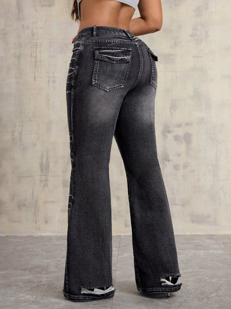 High Waist Bootcut Jeans - V.I.P Digital Presence