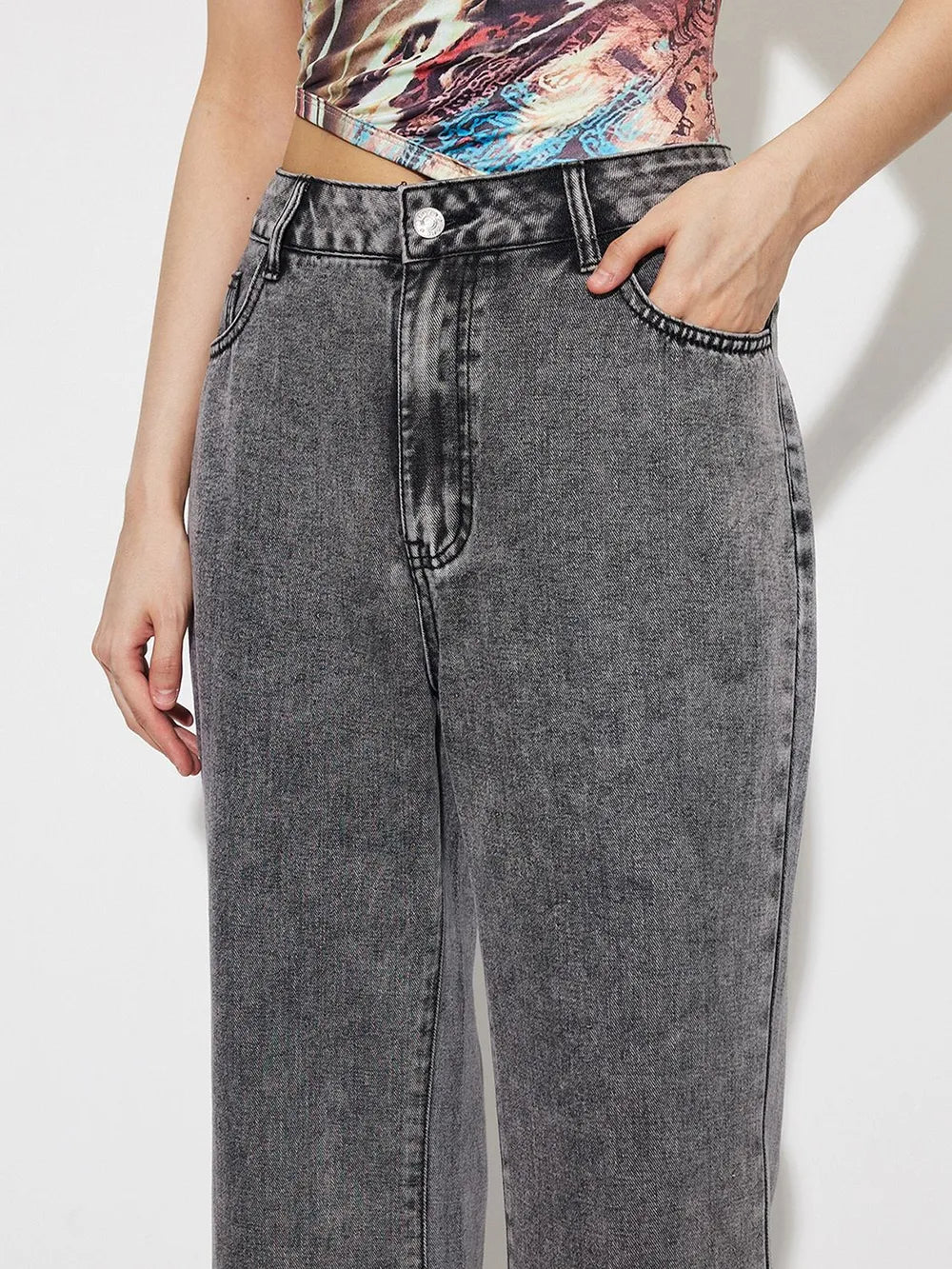 High Waist Bootcut Jeans with Pockets - V.I.P Digital Presence