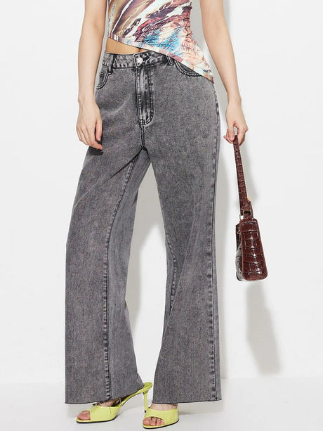 High Waist Bootcut Jeans with Pockets - V.I.P Digital Presence