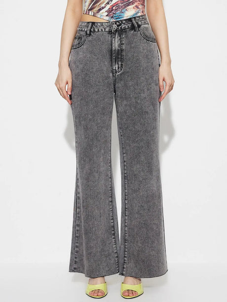 High Waist Bootcut Jeans with Pockets - V.I.P Digital Presence