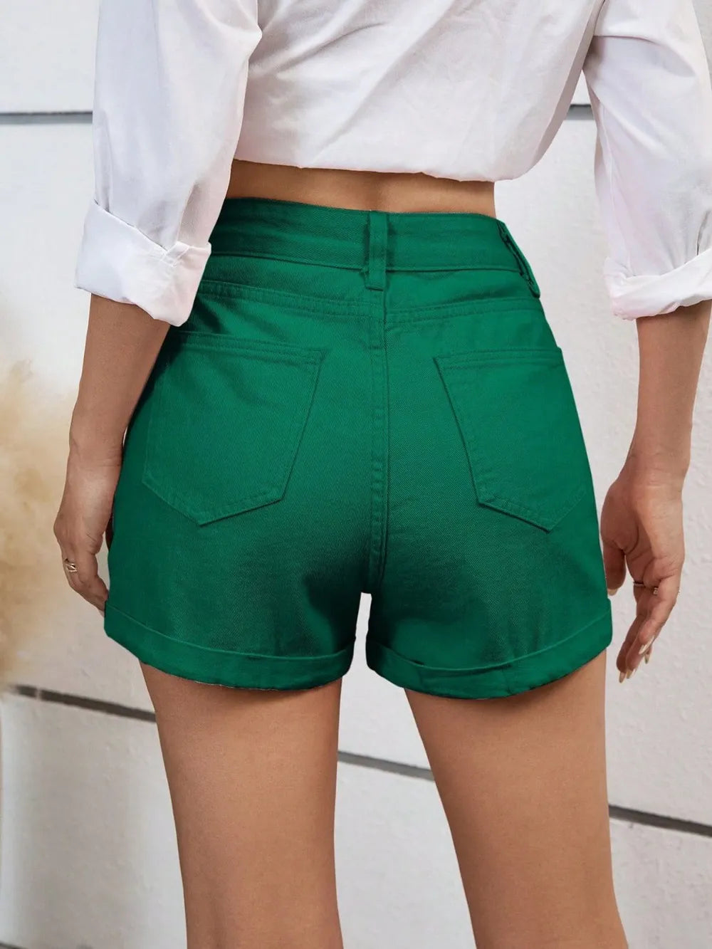 High Waist Denim Shorts - V.I.P Digital Presence