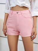 High Waist Denim Shorts - V.I.P Digital Presence