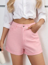 High Waist Denim Shorts - V.I.P Digital Presence