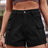 High Waist Denim Shorts with Pockets - V.I.P Digital Presence