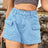 High Waist Denim Shorts with Pockets - V.I.P Digital Presence