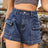 High Waist Denim Shorts with Pockets - V.I.P Digital Presence