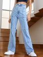 High Waist Straight Jeans with Pockets - V.I.P Digital Presence