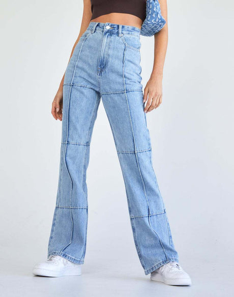 High Waist Straight Jeans with Pockets - V.I.P Digital Presence