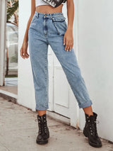 High Waist Straight Leg Jeans - V.I.P Digital Presence